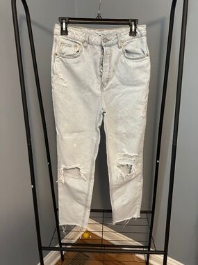 Divided Light Blue Distressed Boyfriend Jeans